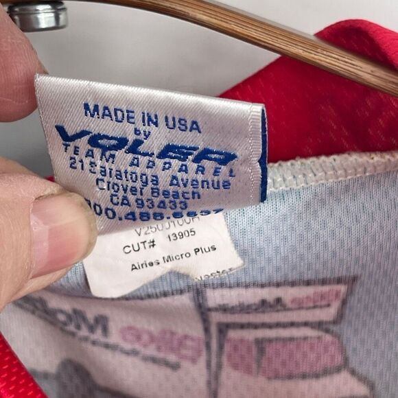 Voler Cycling Jersey Adult Large Blue Yellow Wells Fargo 1/2 Zip - Picture 4 of 7